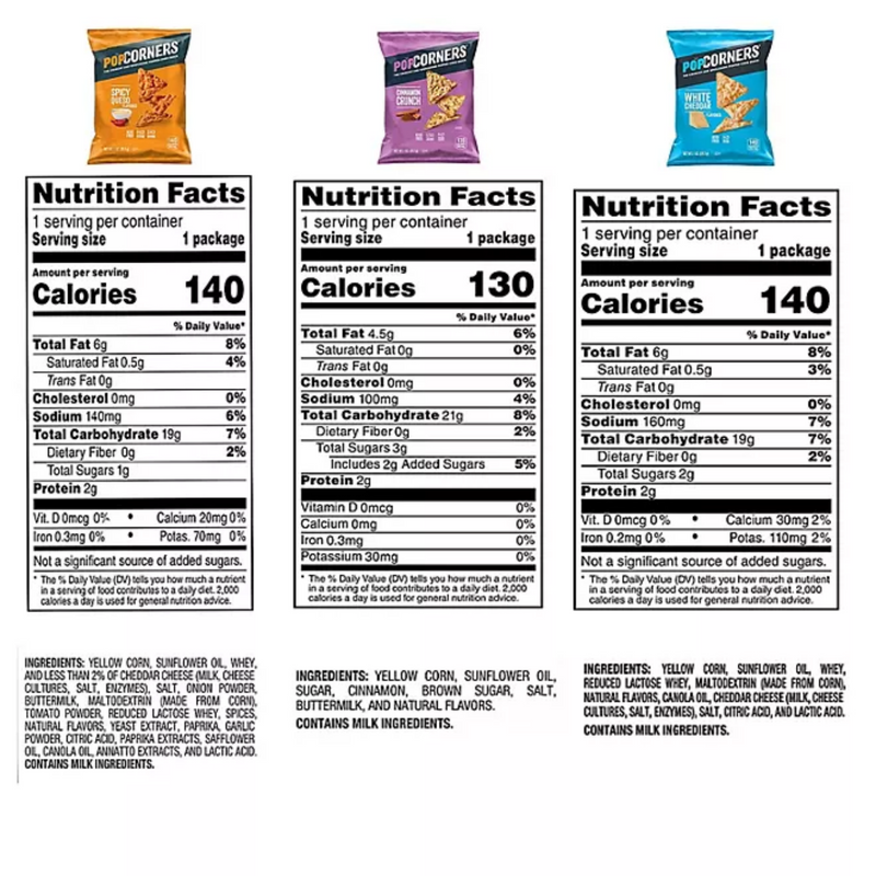 Load image into Gallery viewer, Popcorners Nutrition