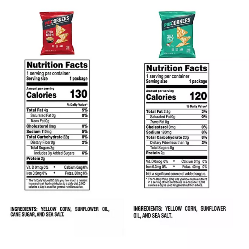 Load image into Gallery viewer, Popcorners Nutrition