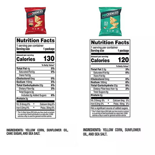 Popcorners Nutrition
