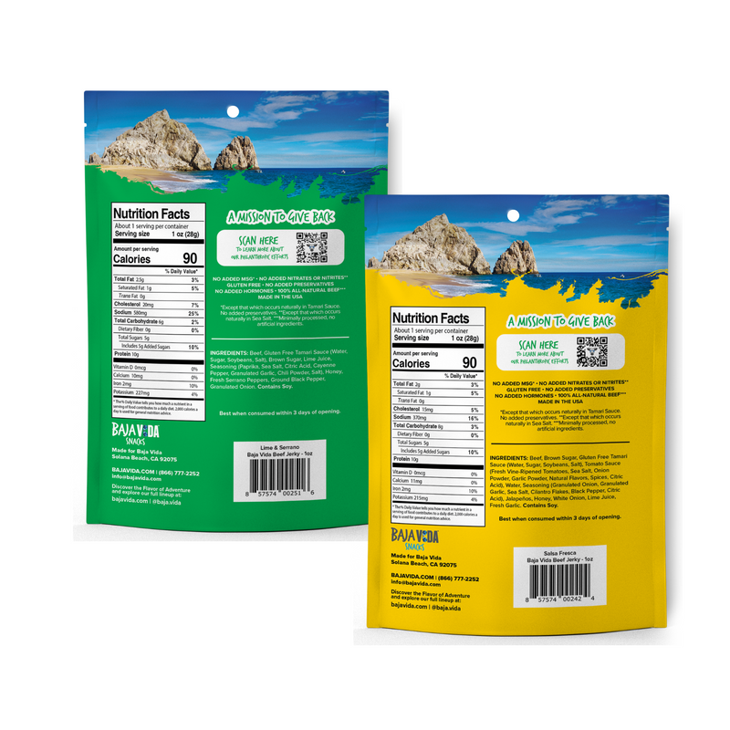 Load image into Gallery viewer, New! Baja Vida Jerky Pouch Variety, 1ct