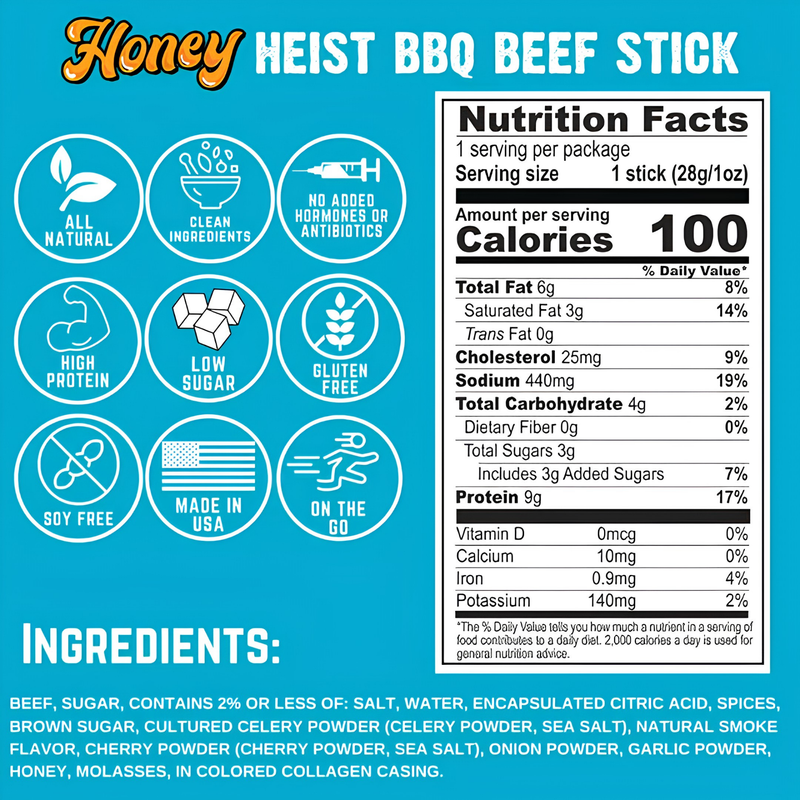 Load image into Gallery viewer, Righteous Felon Honey Heist BBQ Beef Stick