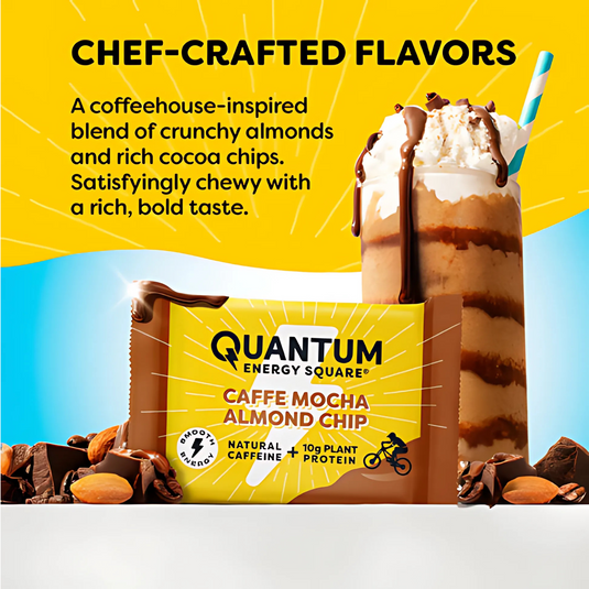 New! Quantum Energy Squares Caffe Mocha Almond Chip