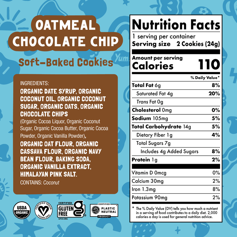 Load image into Gallery viewer, Skout Organic Oatmeal Chocolate Chip Soft Baked Cookies