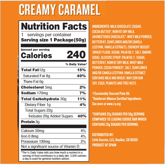 Little Secrets Milk Chocolate Caramel Cookie Twin Bars