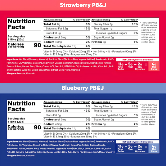 IQBAR Protein Bites PB&J Variety, 1ct