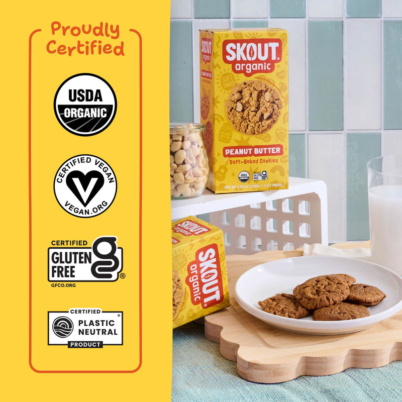 Load image into Gallery viewer, Skout Organic Peanut Butter Soft Baked Cookies
