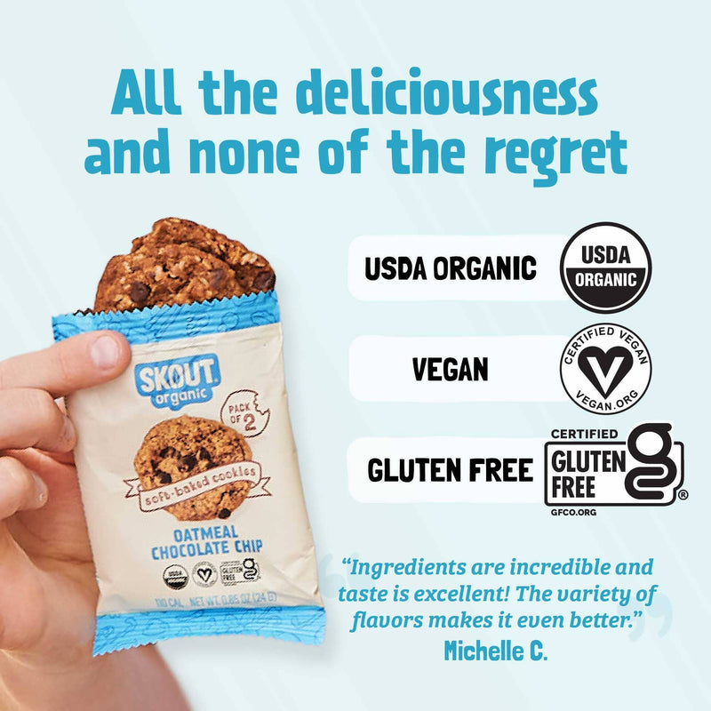 Load image into Gallery viewer, Skout Organic Oatmeal Chocolate Chip Soft Baked Cookies
