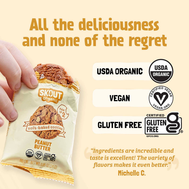 Load image into Gallery viewer, Skout Organic Peanut Butter Soft Baked Cookies
