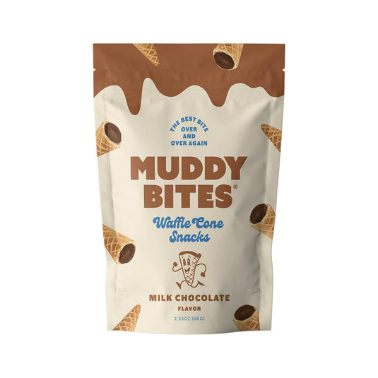 Muddy Bites Waffle Cone Snack - Milk Chocolate